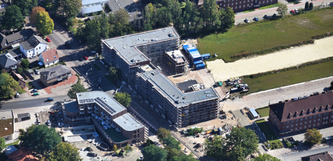 Freytag & v.d. Linde Neubau Stadtteilzentrum Klingenbergstraße Luftaufnahme Oldenburg